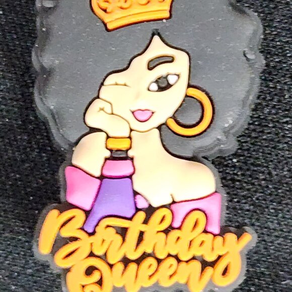 Asst. 4pc Avocado Birthday Queen and Two Soccer Ball and Net Croc Shoe Charms - Picture 5 of 16